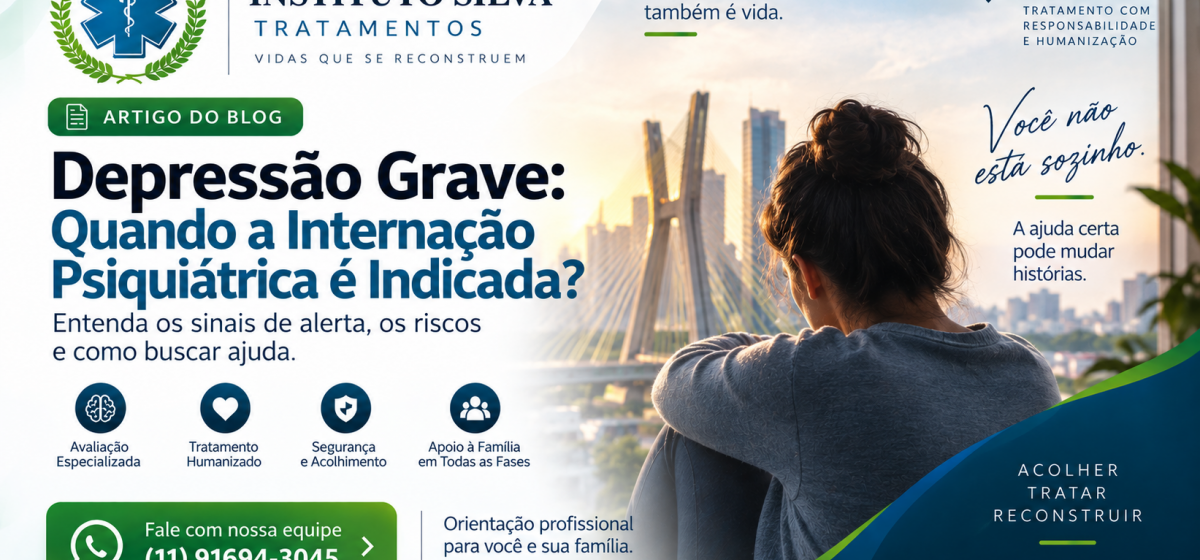 Depressão Grave: Quando a Internação Psiquiátrica é Indicada? Entenda os Sinais de Alerta