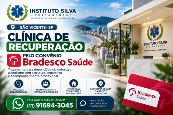 Clínica de Recuperação em São Vicente pelo Bradesco Saúde